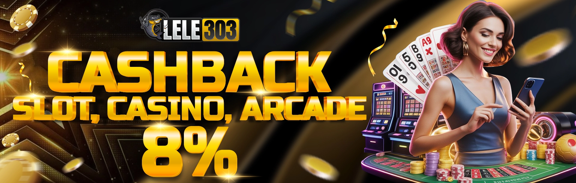 CASHBACK SLOT, ARCADE & CASINO 8%